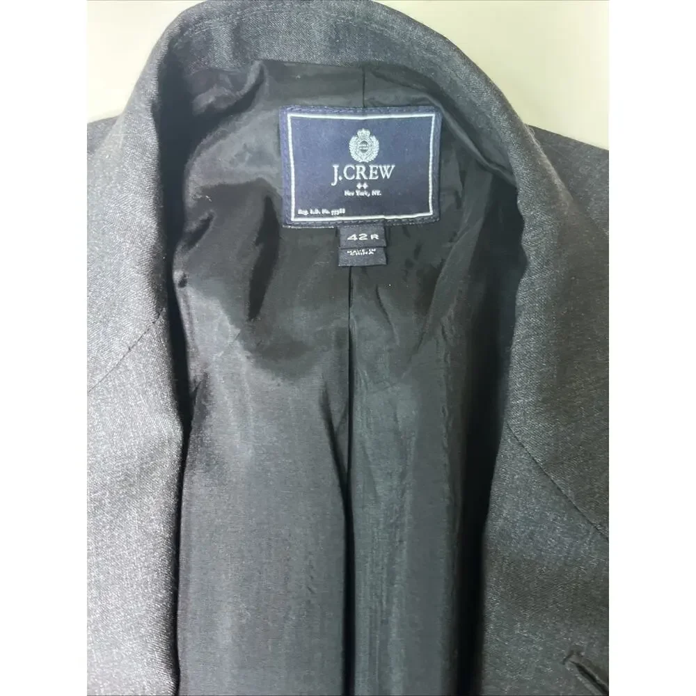 J Crew Men’s Grey 2 Button Wool Blend Blazer 42R